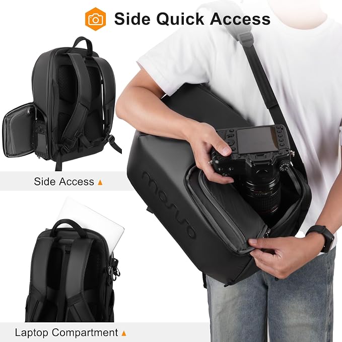 MOSISO Camera Backpack, DSLR/SLR/Mirrorless Full Back Access Photography - Image 3