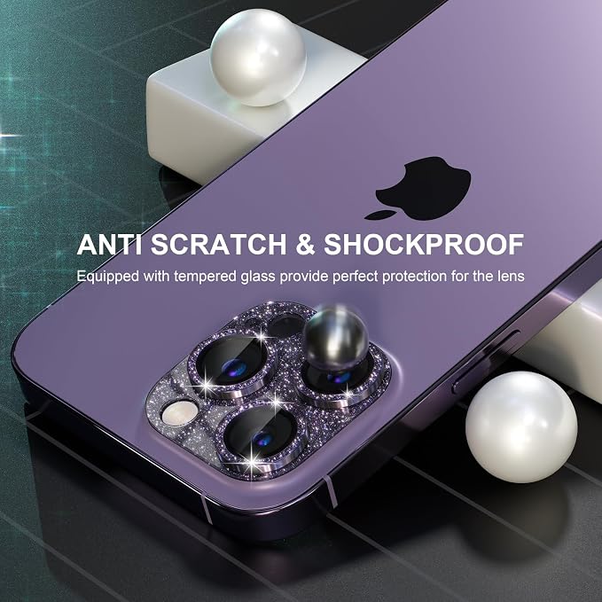 Choiche for iPhone 14 Pro/iPhone 14 Pro Max Camera Lens Protector, Bling Camera - Image 4