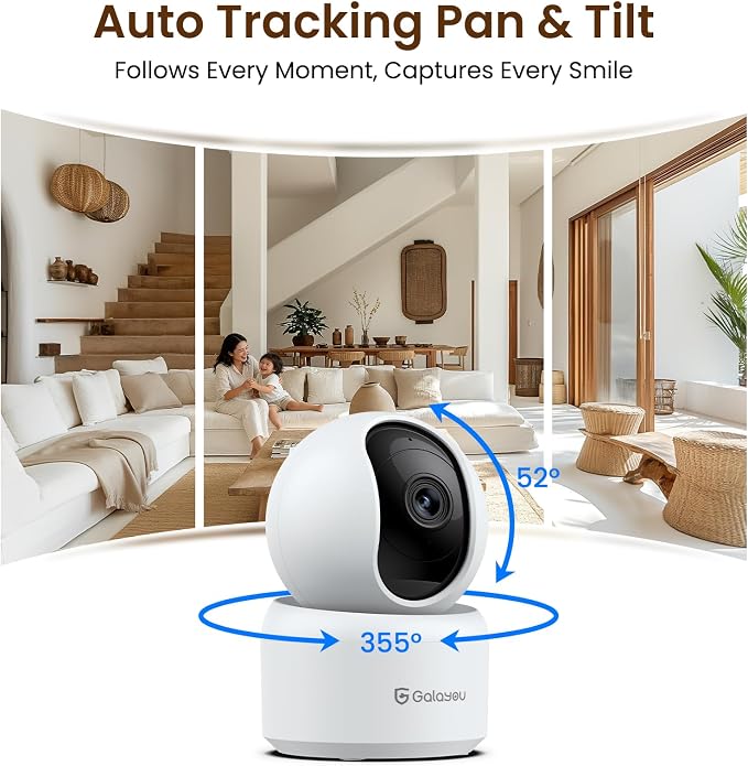 GALAYOU 2K Indoor Cameras for Home Security-Baby/Pet/Dog/Cat Monitor - Image 4