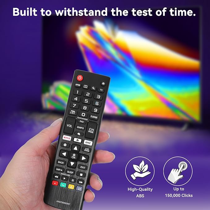 (Pack of 3) Replacement for LG TV Remote Control, Compatible with All LG Smart TVs Remote, for AKB75095307 AKB75375604 AKB74915305 AK75675304 AKB76040302 AKB76037601 AKB75675313