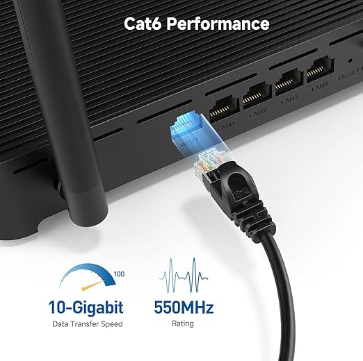 Cable Matters 10Gbps Snagless Cat 6 Ethernet Cable - 7ft - Image 3
