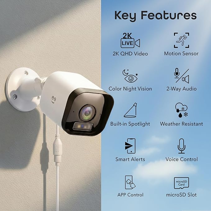 Geeni Hawk 3 4MP Smart Outdoor Security Camera – 2K Ultra HD WiFi Surveillance - Image 2