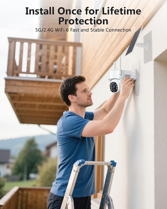 Gianteye 2K Security Cameras Wireless Outdoor, 5G WiFi Cameras - Image 2