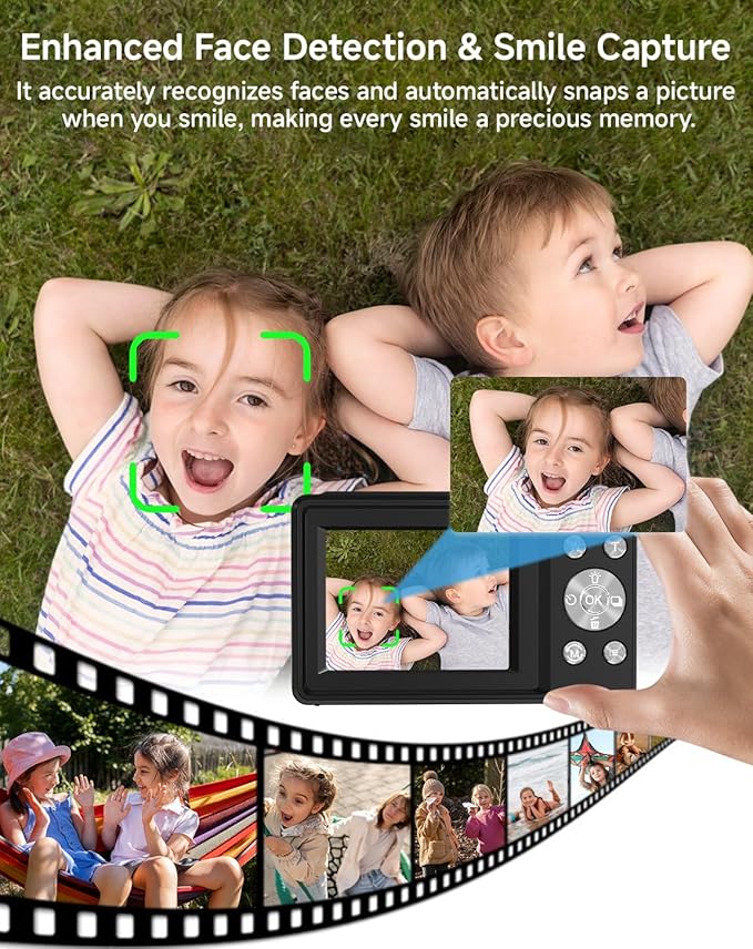 Digital Camera for Kids, FHD 1080P 44MP Point and Shoot Digital Camera - Image 3
