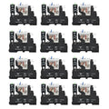 12 Pcs 8Amp Mini Relay Switch UL Listed DPDT with Test Button 24VDC 8Pin Socket Base with Indicator Light Relay Tester