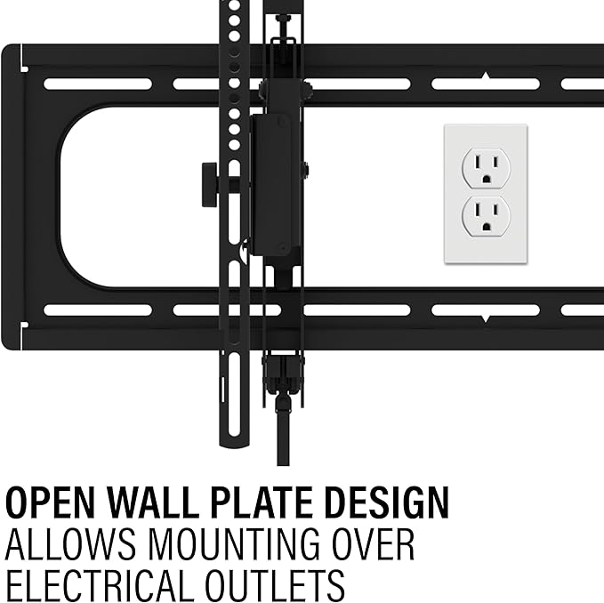 SANUS Preferred Extendable Tilt TV Wall Mount for 42 to 90 inch Screens up to 150lbs - 5.7” Extension Provides Max 12 deg Tilt to Reduce Glare - Easy DIY Install w/Included Hardware - SLT4-B1