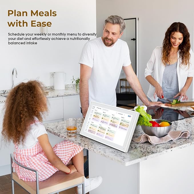 Digital Calendar, 15.6" Electronic Calendar For Wall, 1080P IPS Touchscreen Smart Family Planner& Chore Chart, Two - Way Sync With Phones Supports All Google Play Apps, Wall/Desk Mountable