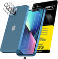NEW'C 3x for iPhone 13 Screen Protector+ 3x Camera Lens Protector, Sensor by NEWC