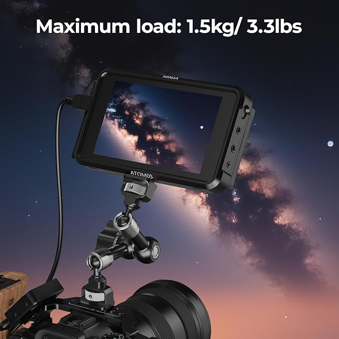 SMALLRIG 7'' Magic Arm with 1/4"-20 Screws & Spring-Loaded Pins, 1.5kg Load Capacity, 360° Dual Ball Head, Non-Slip Design for Cameras/Lights/Monitors/Mics/Phones – 5308