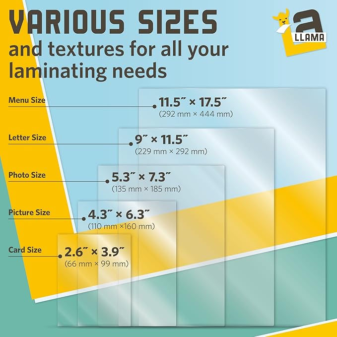 Thermal Laminating Pouches, 9 x 11.5 Inches, 3 Mil Thick, 30 Pack of Glossy Laminator Pouches, Suitable for Letter Size Laminating Sheets 8.5 x 11