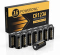 POWEROWL 123A 3V Lithium Battery 16 Count, High Capacity Cr123A 123 C123 by POWEROWL