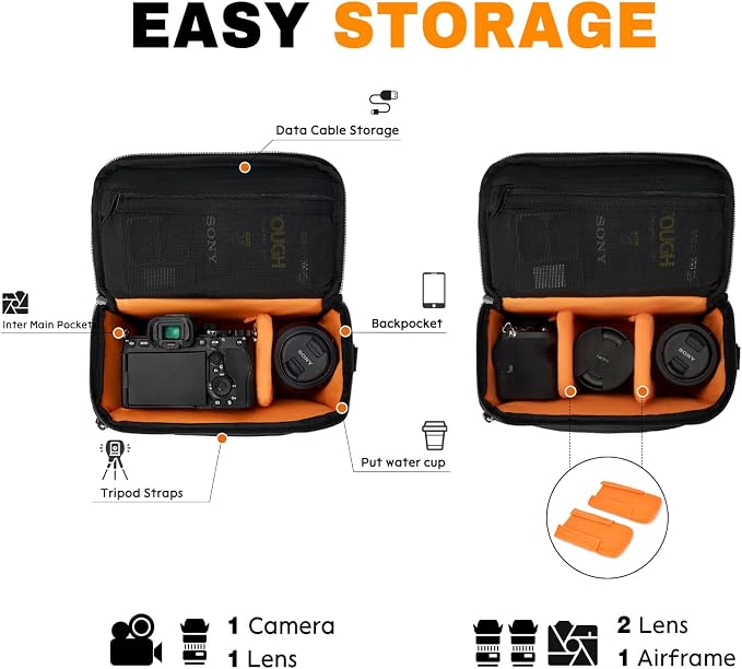 ALLCAMP Camera Sling Bag for DSLR & Mirrorless | Customizable Patch Area - Image 2