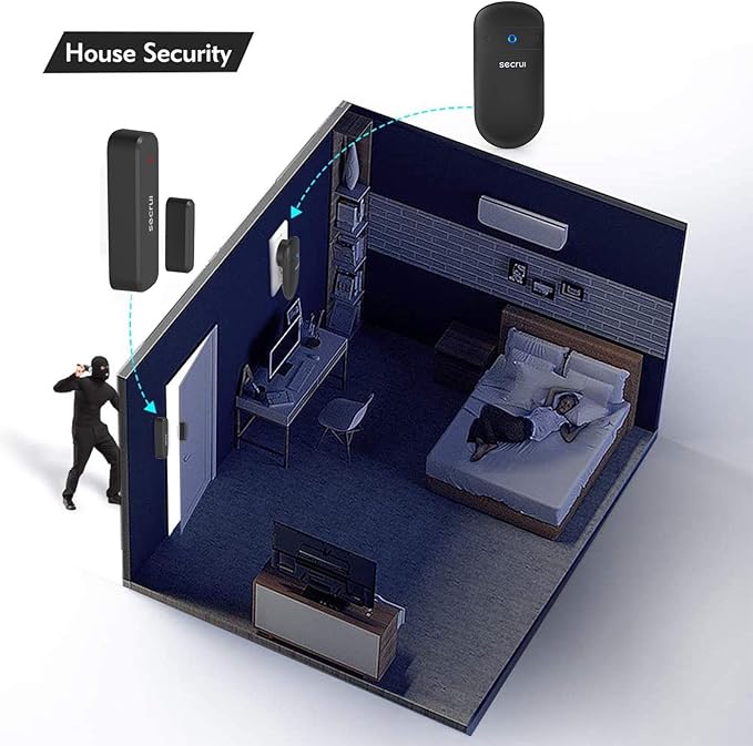 Door Chime, Door Sensor Chime for Door Opens – Door Ringer with 500ft Operating Range 52 Chime Adjustable Volume Mute Mode LED Indicators –Entry Alert Chime for Business/Home