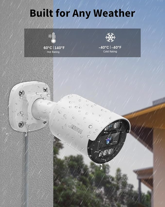 《5MP Super HD & 80ft IR Night Vision》Wired Security Camera System Outdoor - Image 4