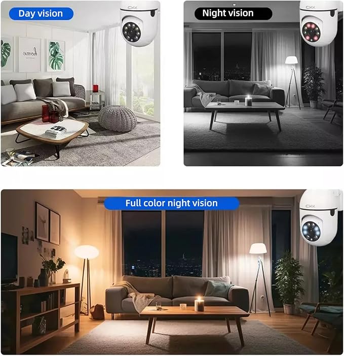 CKK 1080P Security Camera Outdoor Corded Power, 2MP PTZ WiFi Home Camera - Image 3