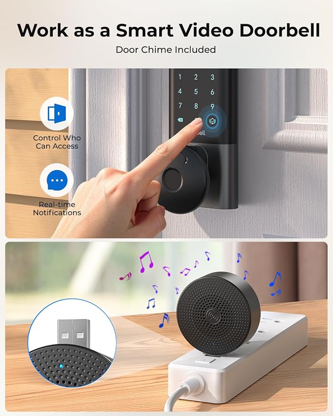 Fingerprint Smart Door Lock, ANYBELL Keyless Entry Door Lock - Image 8