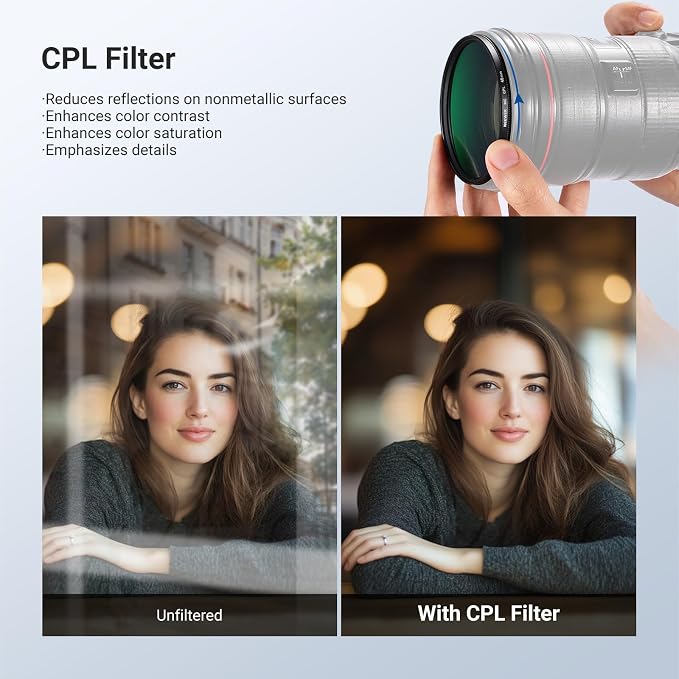 NEEWER 46mm Variable ND + CPL + UV Filter Kit - Image 6