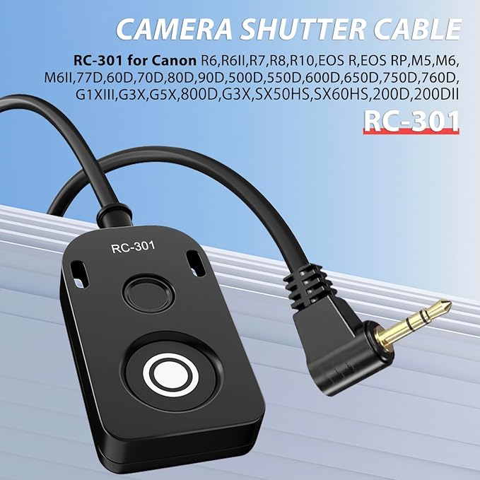 RC301-2.5mm 11.8in RS-60E3 Remote Switch Shutter Release Cord - Image 5