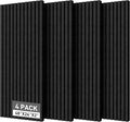 HWLIYUTAI Acoustic Foam Panels, 48 x 24 x 2 inches, 4 Pack Soundproof Foam Wall Panels High Density Noise Canceling Studio for Echo Absorption Home Office (Black 4 Pack, 48" x 24" x 2")