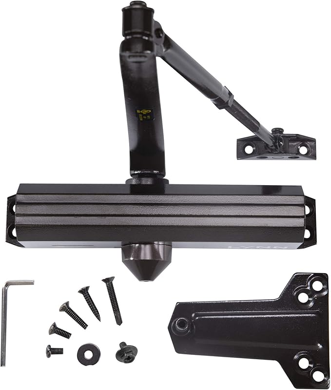 CLG HARDWARE Medium/Heavy Duty Commercial Door Closer DC7016 - Surface Mounted, Grade 1- ADA & UL 3 Hour Fire Rated, Adjustable Size 1-6 for Entrances & Aluminum Storefronts - US10B Dark Bronze