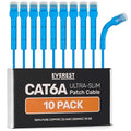 Everest Ultra Slim Cat6a Ethernet Patch Cables 1.5ft Blue by EverestMediaSolutions