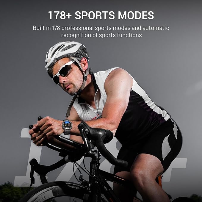 2026 AI Smart Watch with Standalone GPS & Offline Maps, 5ATM Waterproof, 1.43" AMOLED, 21-Day Battery, 178 Sports Modes, Compass, Heart Rate/SpO2/Stress/Sleep Monitor, for Android iOS Men Women Black