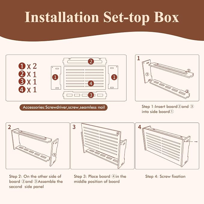 Router Shelf Wall Mount WiFi Router Box Hider Modem Cover - Image 4