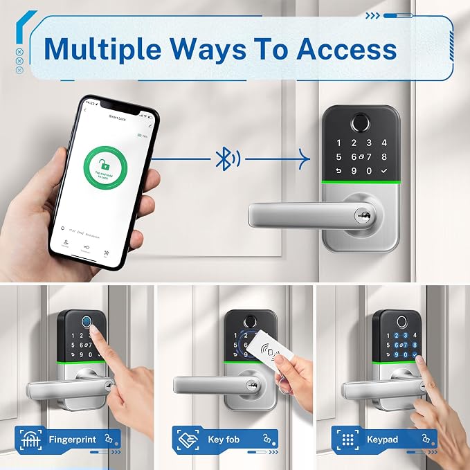 Keypad Smart Door Lock with Handle: Kucacci Keyless Entry Door Lock - Image 2