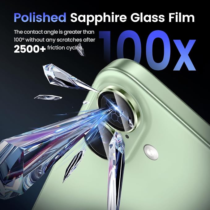 Tensea for iPhone 17 Camera Lens Protector, 9H Tempered Glass Camera Cover - Image 6