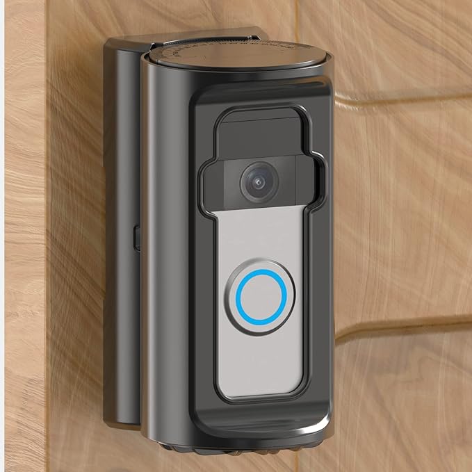 Anti-Theft Video Doorbell Mount，Adjustable 360° Degree Doorbell Angle No-Drill Mount Compatible with Ring Battery Doorbell /Plus/Pro Video Doorbell Upgrade Corner Kit for Houses,Apartments