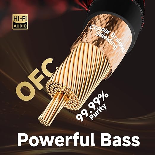 TODN Hi-end Digital Coaxial Cable OFC Core for Audiophile 75-Ohm SPDIF RCA to RCA Audio Cable for Subwoofer, TV, Amp, HiFi Systems (9.8ft /3m)