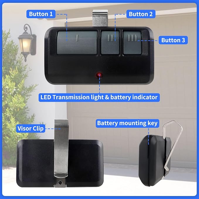 893MAX for liftmaster Craftsman Chamberlain Garage Door Opener Remote, - Image 5