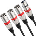SiYear XLR Splitter Cable 3 Way - 1 XLR Female to 3 Male Patch Y Cable Balanced Microphone Splitter 3 in 1 Cord Audio Adapter (60cm/2FT)