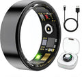 Smart Ring Health & Fitness Tracker for Men & Women, Heart Rate, SPO₂, Sleep & Activity Monitoring, IP68 Waterproof, Long Battery Life, Family Care Mode, No Subscription Fee (Black, 8)
