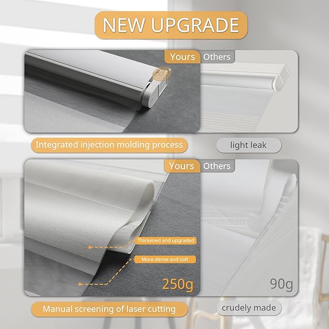 MUSCLEAREA Motorized Blinds with Remote, Cordless Automatic Zebra Shades, Smart Blind for Windows, White, 27 x 72
