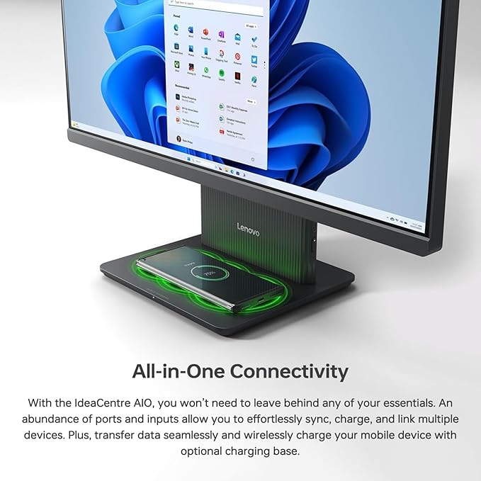 Lenovo IdeaCentre Business All-in-One PC, 27" FHD 100Hz Display, AMD Ryzen 7 8845HS, 16GB DDR5 RAM, 1TB SSD, Wi-Fi 6, Win11 Home, Wireless KB & M, Copilot-Ready, Bundle with Adata UC310 64GB