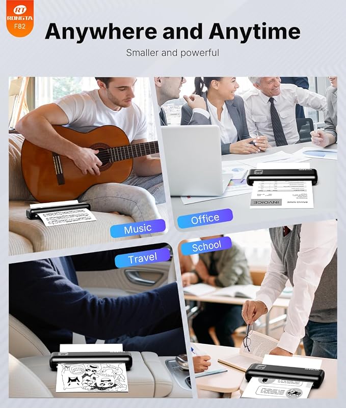 Rongta Portable Thermal Printer, Inkless Wireless Printers Compatible - Image 7