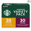 Starbucks K-Cup Coffee Pods, Starbucks Blonde, Medium and Dark Roast Hot or Iced Coffee, Variety Pack, 60 Keurig Pods