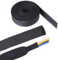 Sonoreboom 2 in 1 Heat Shrink Braided Sleeving Fabric Tubing-Ideal fit Irregular Shape Hose/Cable/Wire (3/4"(19mm), 14FT)
