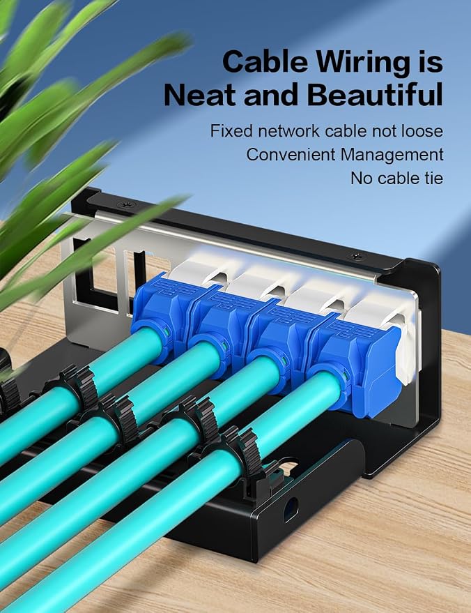 6 Port Patch Panel Blank Keystone Patch Panel STP&UTP Compatible - Image 6