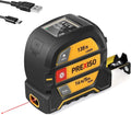 PREXISO 2-in-1 Laser Tape Measure, 135Ft Rechargeable Measurement Tool & 16Ft Measuring Movable Magnetic Hook - Pythagorean, Area, Volume, Ft/Ft+in/in/M Unit NOT Digital