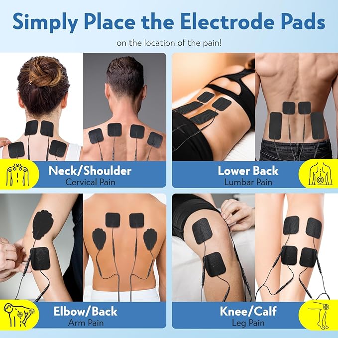 3-in-1 TENS Unit Muscle Stimulator with Color Display - Dual Channel EMS Machine, 28 Therapy Modes,40 Intensity Levels,8 Electrode Pads & EVA Case for Effective Pain Relief