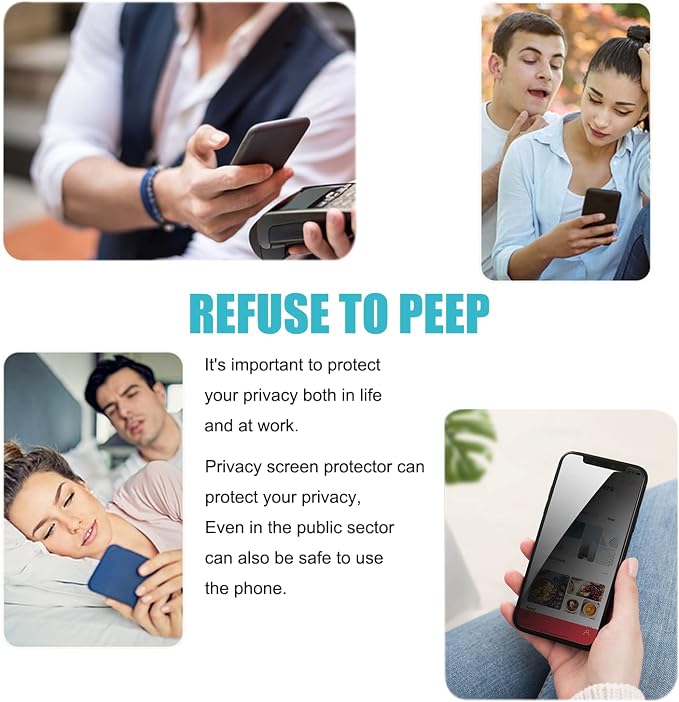 PEHAEL 3+3Pack for iPhone 13 Privacy Screen Protector - Image 7