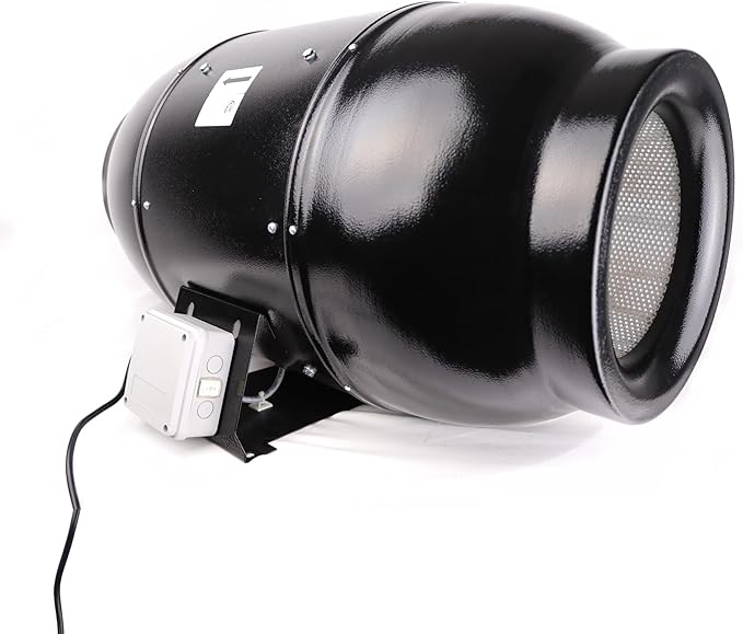 VENTS-US TT Silent M 315 Inline Duct Fan For High Static Pressure Application Up to 1050 CFM - UV Resistant, Sound Absorbing Casing, (12-3/8” Duct Diameter)