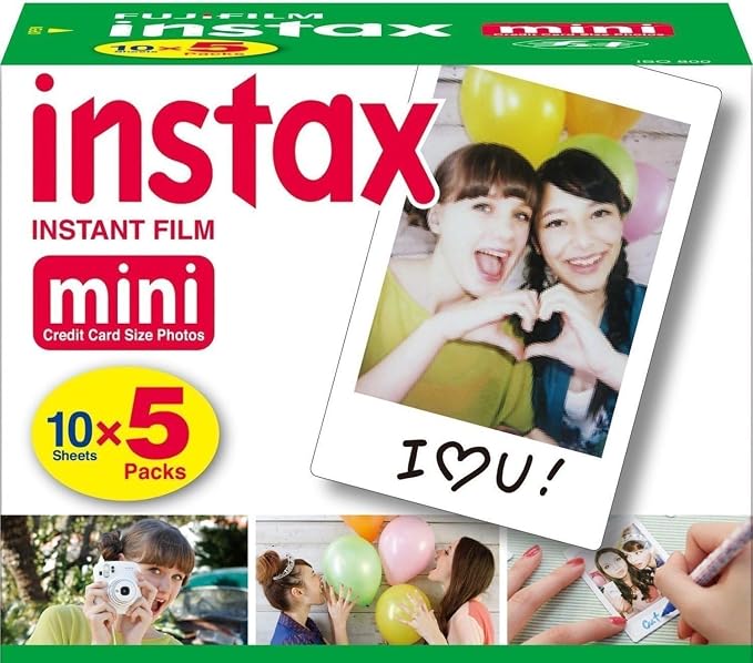 Fujifilm Instax Mini Instant Film, 10 Sheets x 5 Packs - Image 2