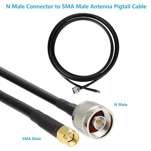 3ft N Male to SMA Male Cable, SMA to N Cable 50 ohm Ultra Low Loss KMR240 - Image 4