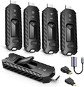 Wireless HDMI PRO- Transmitter and Four Receiver, Portable Multi-TVs Extender Kit, Plug and Play, Heat-Control, 5.8G/2.4G @60Hz 165FT/50M, Stream Video Wirelessly from Laptop to Multiple HDTVs/Monitor