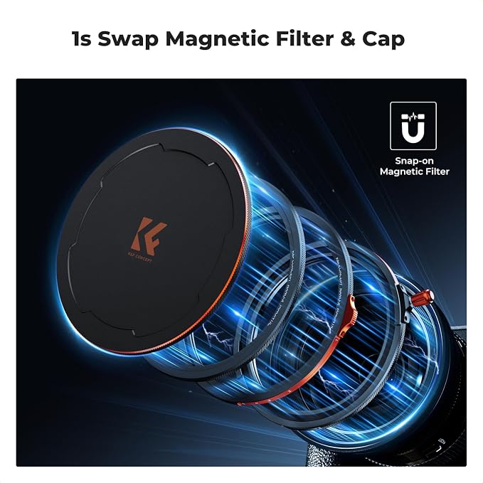 K&F CONCEPT 72mm Magnetic 1s Swap 5-Pack: CPL + VND2-32 + Black Diffusion 1/4 + - Image 3