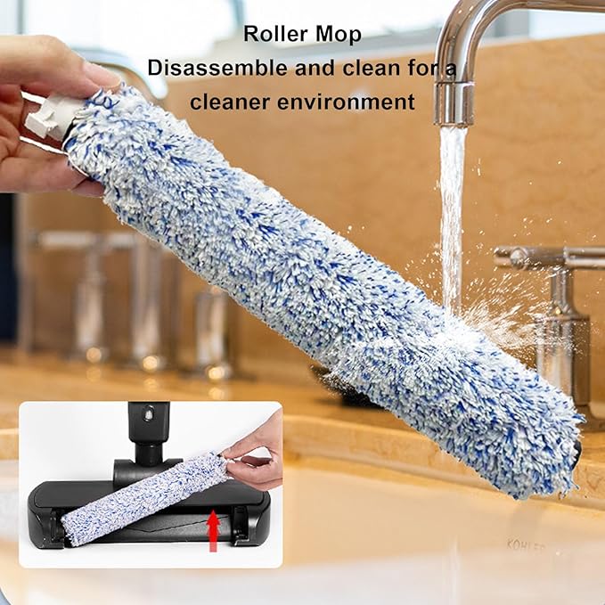 Diydeg Wet Dry Vacuum Cleaner, 550ml Water Tank Spray Automatic Vacuum Mop Electric Hardwood Floor Area Rug Cleaner, Hard Floor Cleaner and Mop