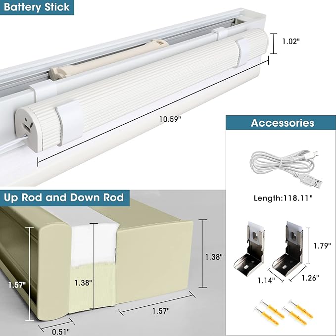 SmartWings Motorized Cellular Shades, Honeycomb Blinds Compatible with Zigbee/Alexa/Z-Wave/Homekit, Wireless Remote Control for Smart Home and Office in Customized Size,70% Blackout Cream
